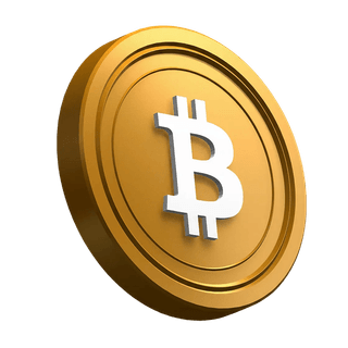 Moneta Bitcoin (BTC) ustawiona pod kątem w projekcie sekcji hero