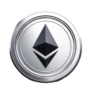 Moneta Ethereum (ETH) w formie unoszącego się elementu graficznego